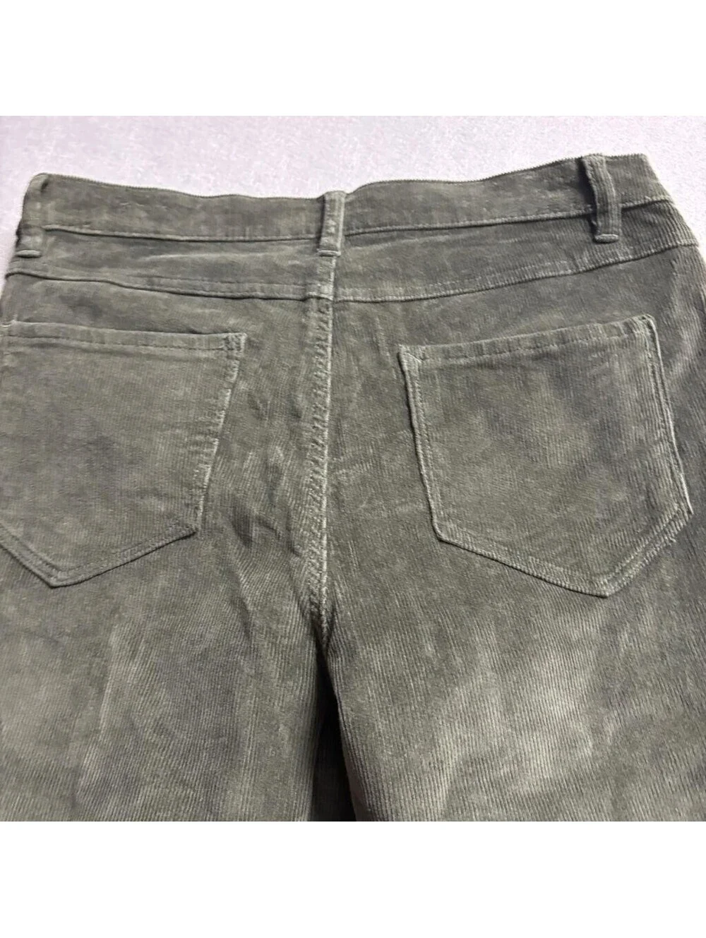 Kensie Jeans Womens The Tessa High Rise Bootcut Corduroy Pants Olive Green 12/31